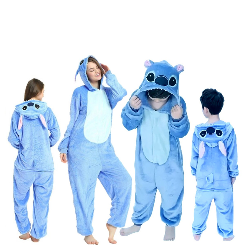PROMOÇÃO Pijama Kigurumi Stitch Pikachu Charmander Dino Angel Sonic Panda